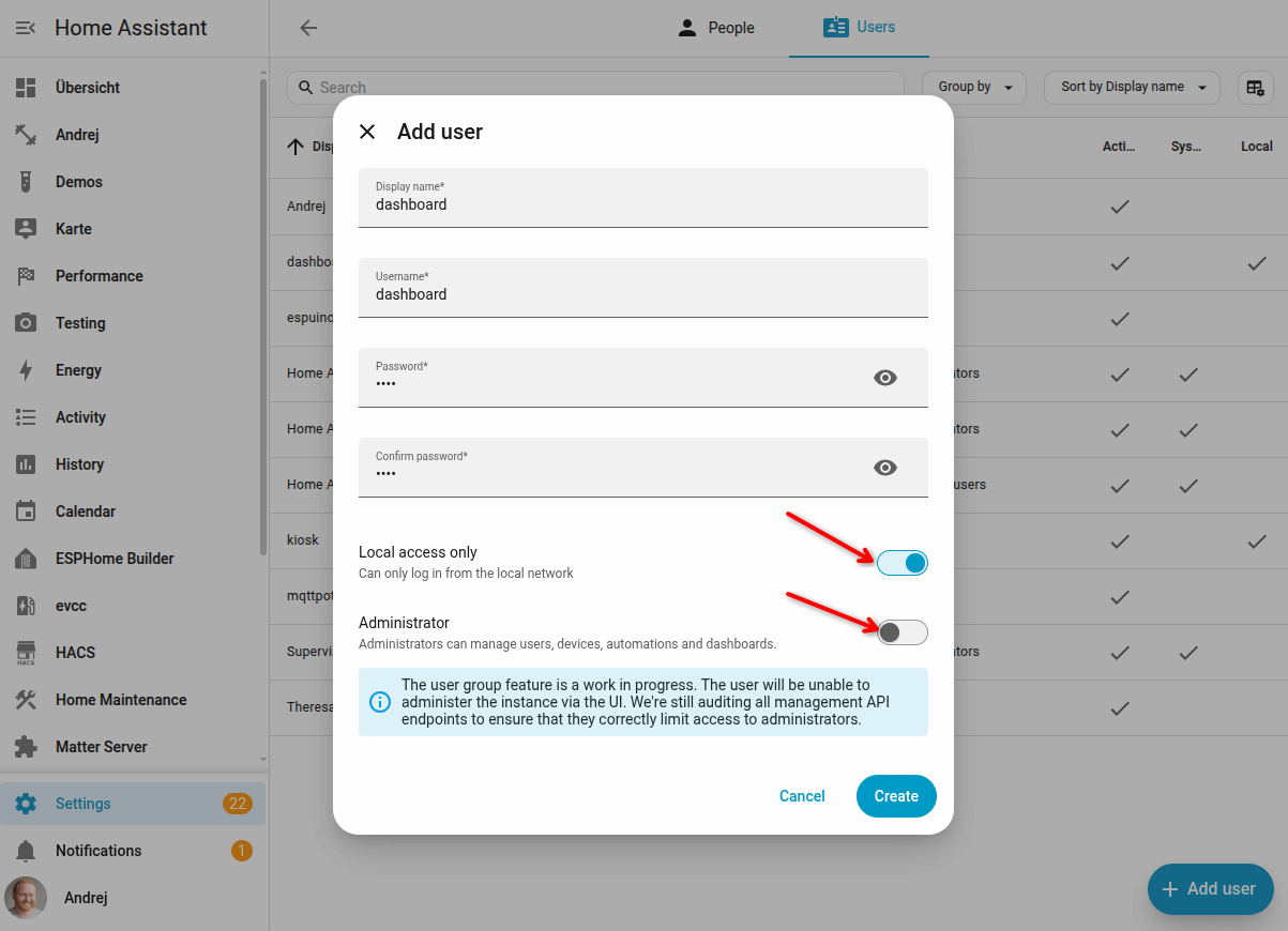 Fill out user form