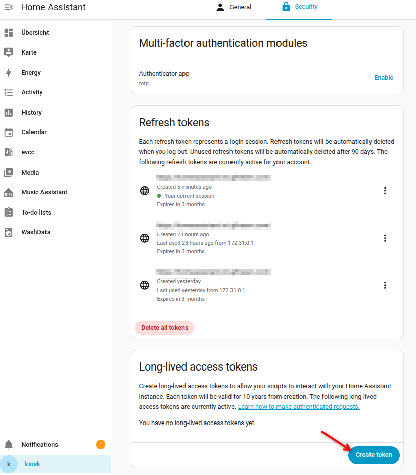 Generate a long-lived access token